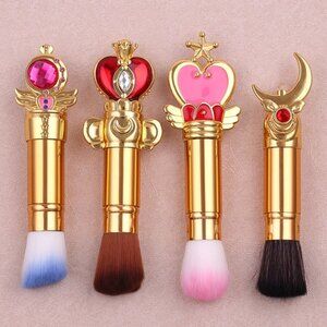 Kawaii Sailor Moon Inspired Face Makeup Brushes Set Dust Bag Anime